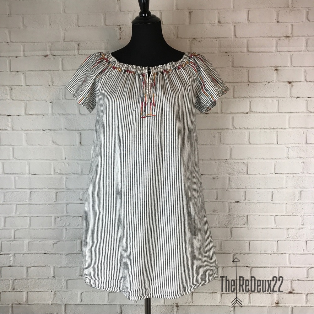 Knox Rose Striped Tunic Shirt - S